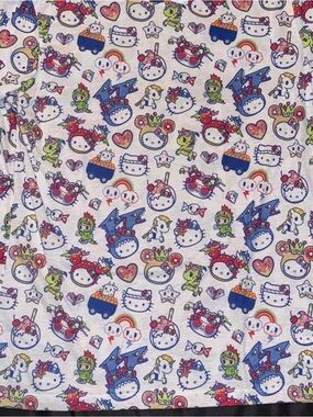 Hello Kitty Multicolor Character Print Tee — Pink, Blue, Red, Green-TokiDoki Col